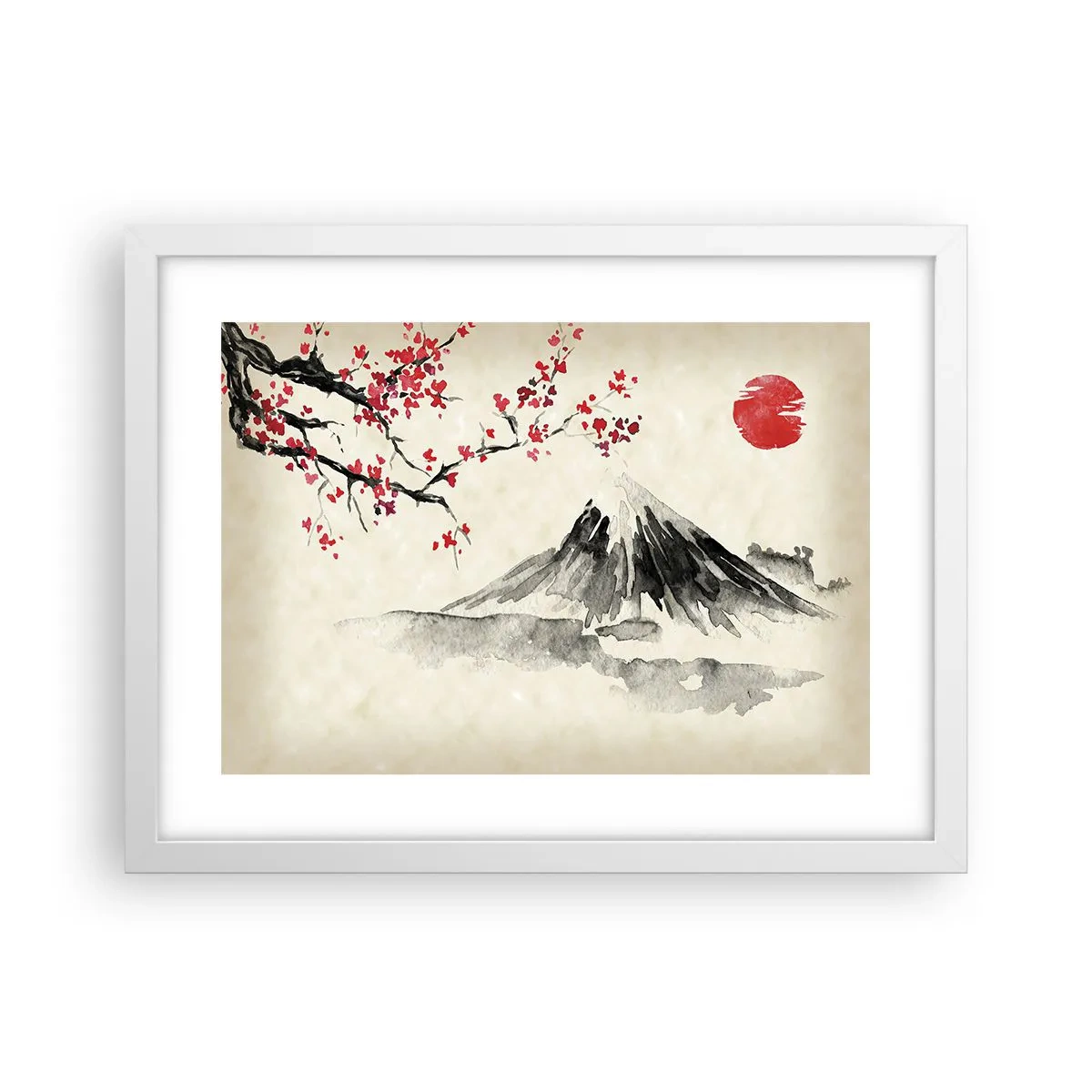 Póster en marco blanco - Enamórate de Japón - 40x30 cm