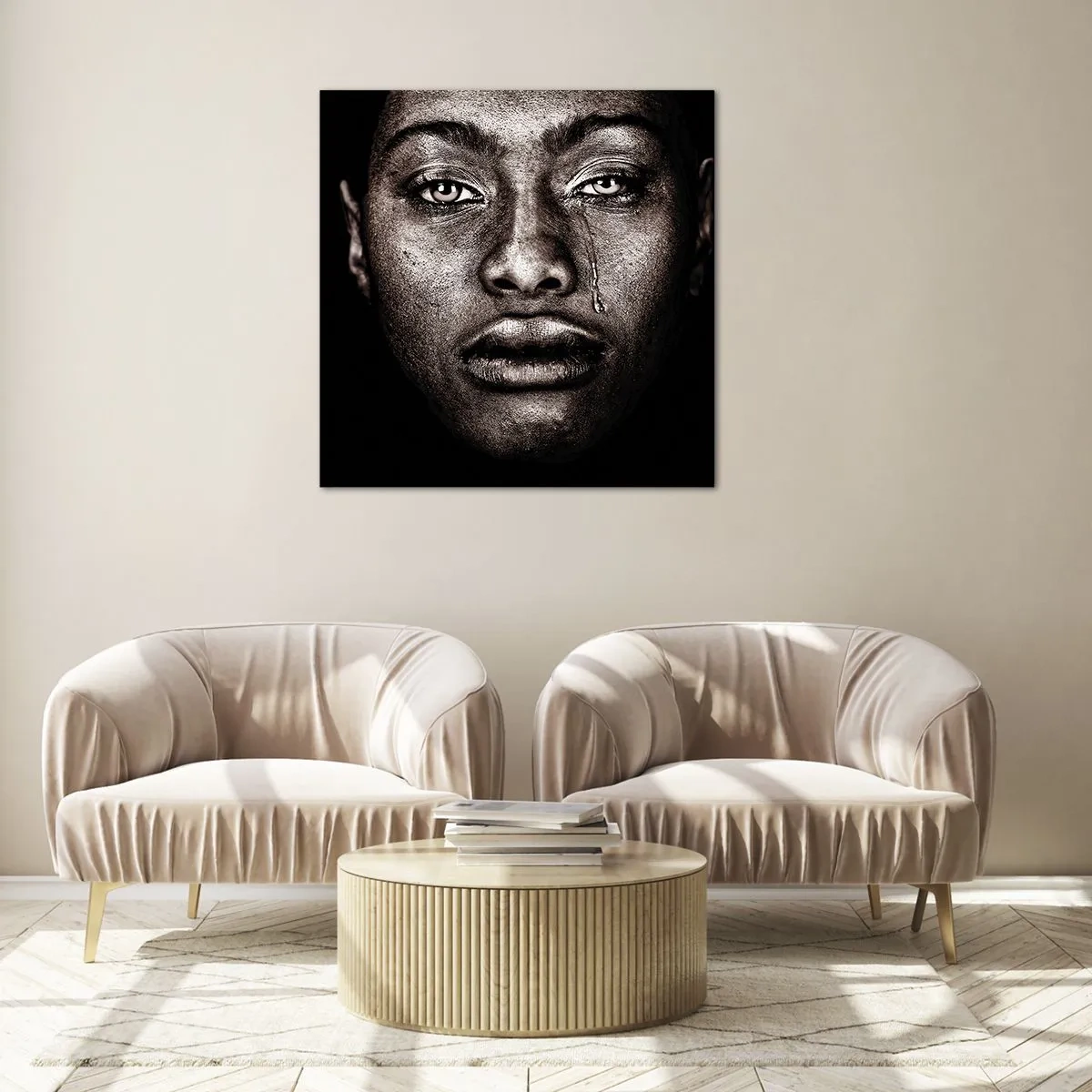 Cuadro sobre vidrio - Impresiones sobre Vidrio - Una lágrima - 60x60 cm