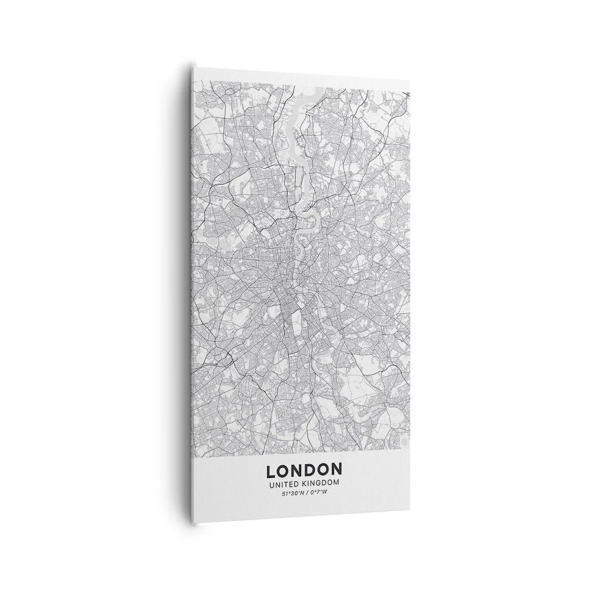 Cuadro sobre lienzo - Impresión de Imagen - Un mapa del laberinto de Londres - 65x120 cm