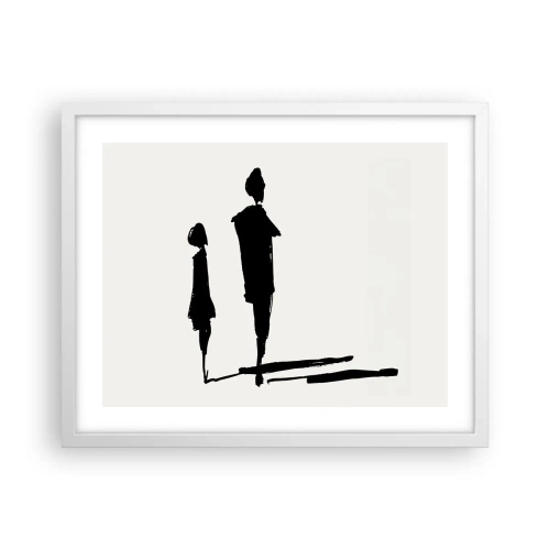 Póster en marco blanco - ¿Seguro que juntos? - 50x40 cm