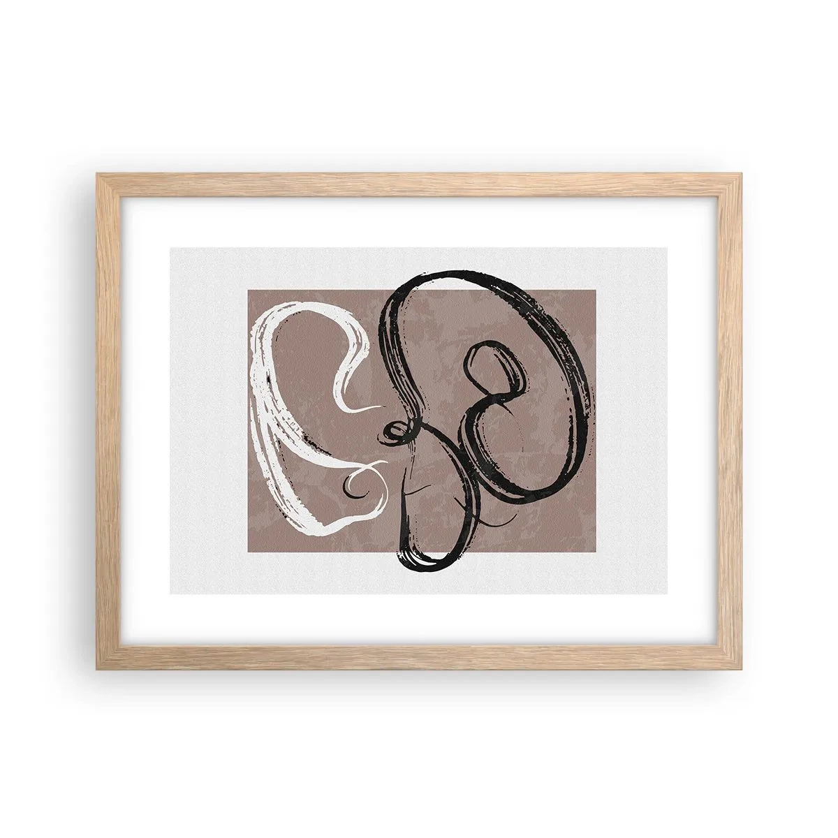 Póster en marco roble claro - Composición: la búsqueda de la plenitud - 40x30 cm