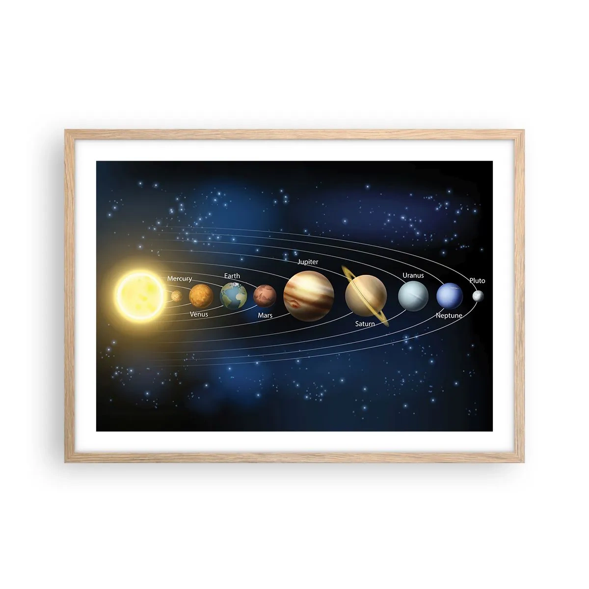 Póster en marco roble claro - Uno de diez - 70x50 cm