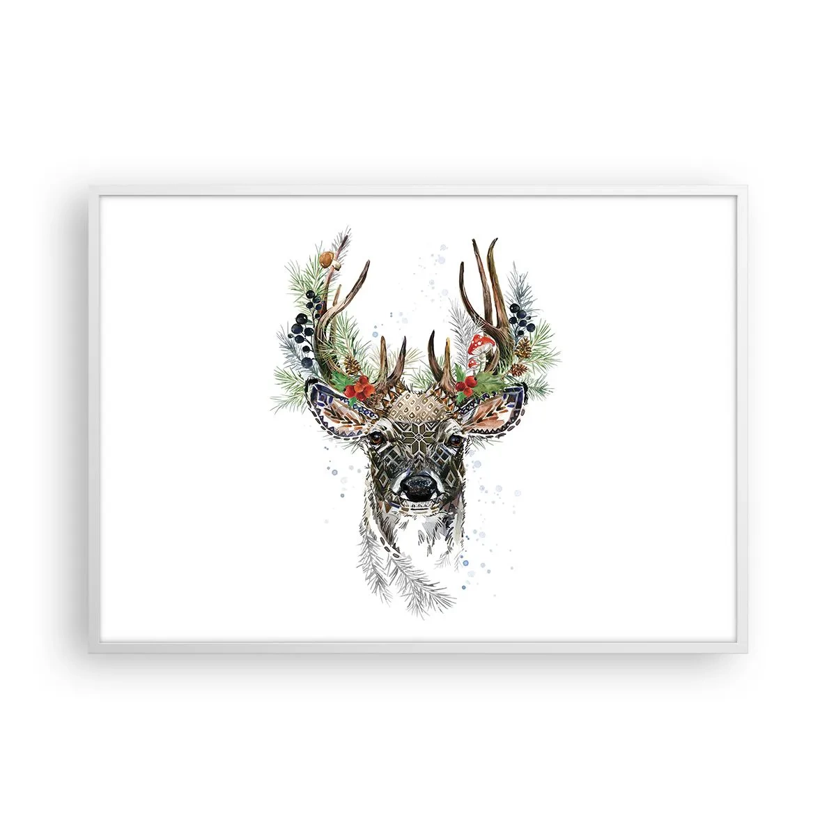 Póster en marco blanco - Con vestimenta festiva - 100x70 cm