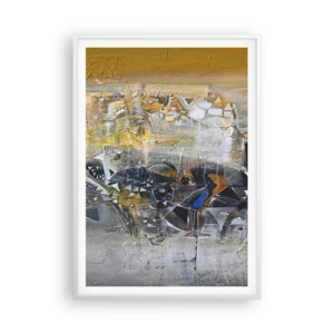 Póster en marco blanco - Todo se pondrá en su sitio - 70x100 cm