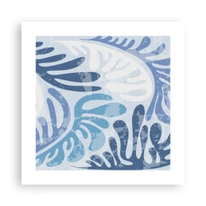 Póster - Helechos azules - 40x40 cm