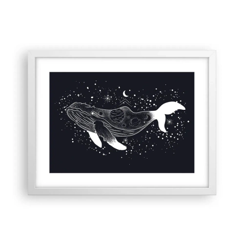 Póster en marco blanco - En el océano del universo - 40x30 cm