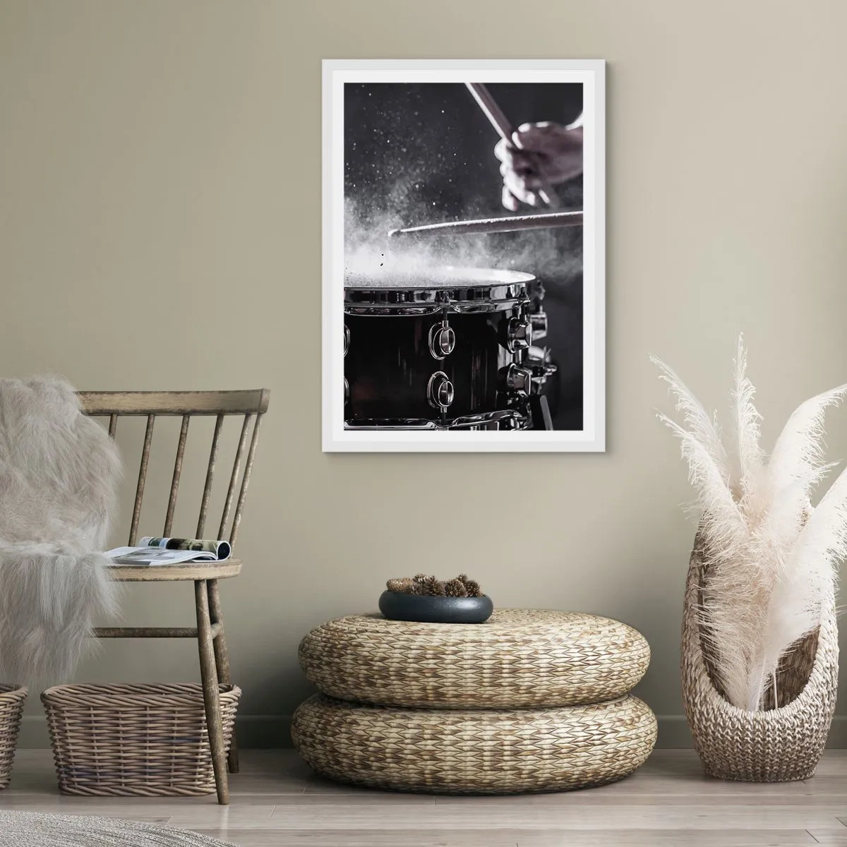 Póster en marco blanco - El pulso de la música - 40x50 cm