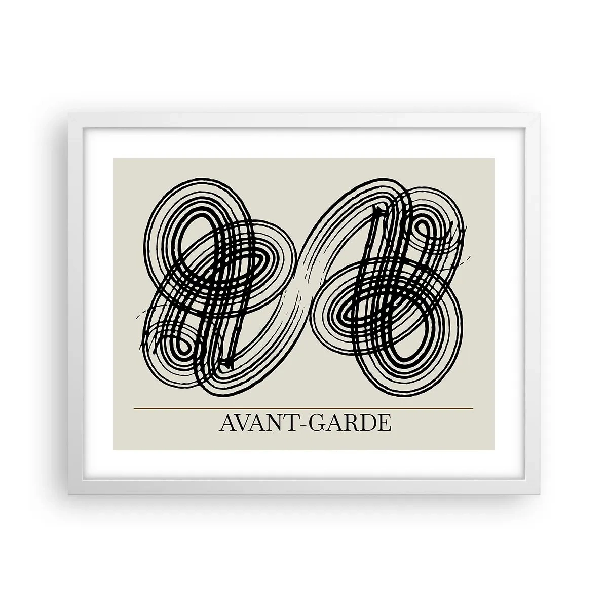 Póster en marco blanco - Salió espontáneamente - 50x40 cm