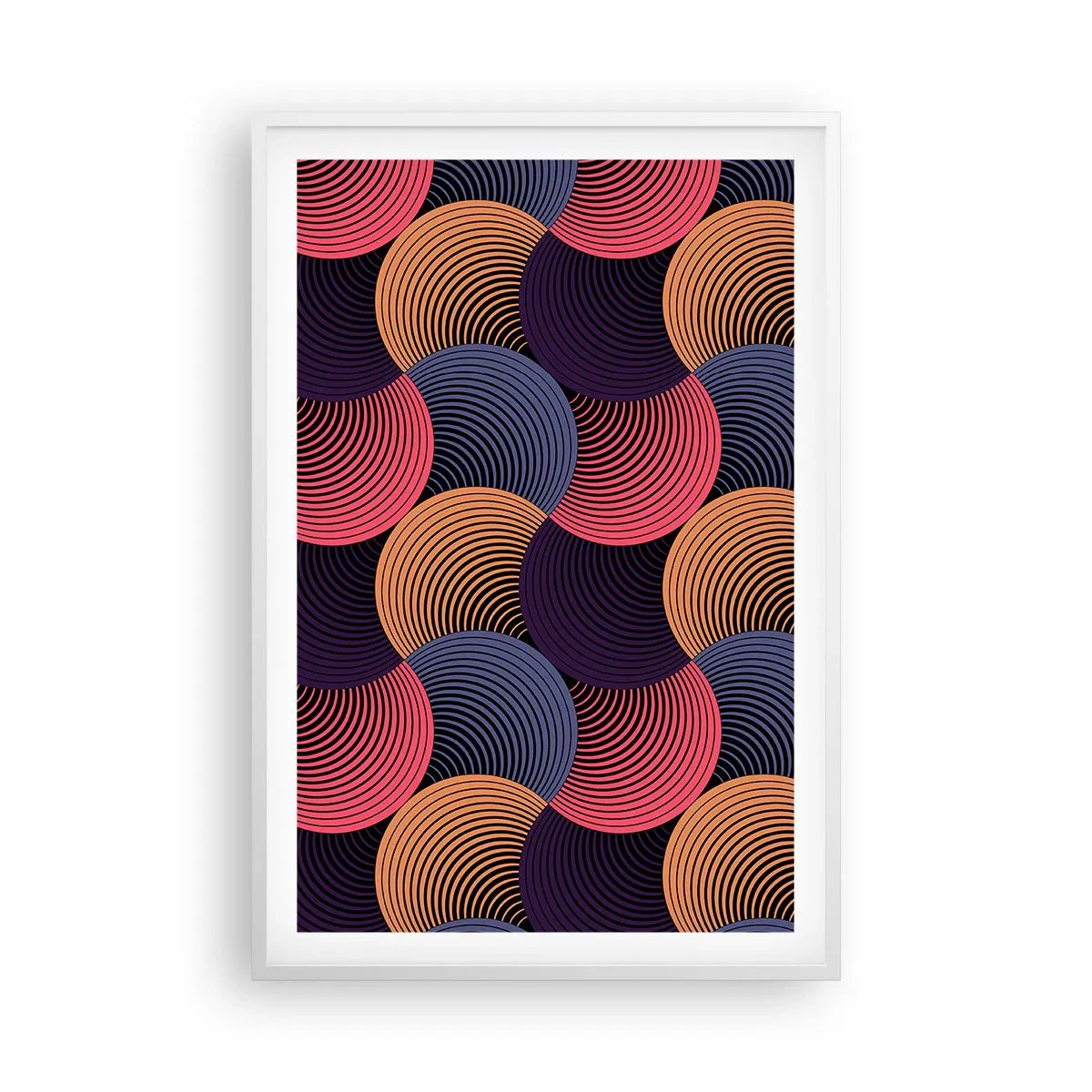 Póster en marco blanco - En un ritmo circular - 61x91 cm