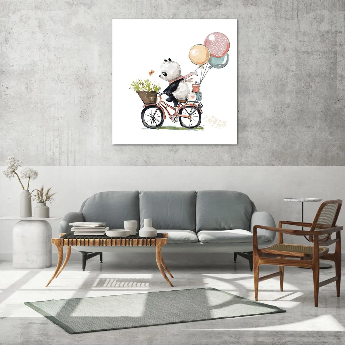 Cuadro sobre vidrio - Impresiones sobre Vidrio - Un día feliz - 70x70 cm