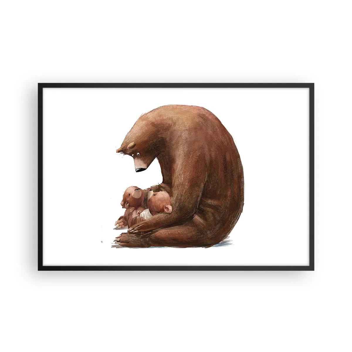 Póster en marco negro - Dulces sueños, niños - 91x61 cm