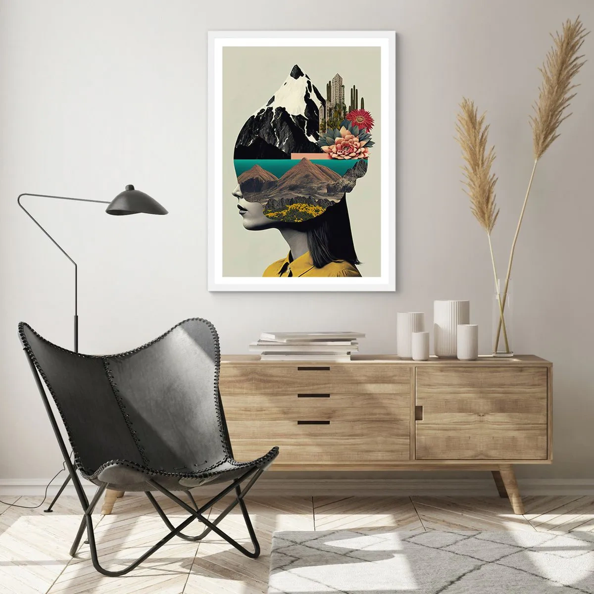 Póster en marco blanco - La mujer, siempre un misterio - 61x91 cm