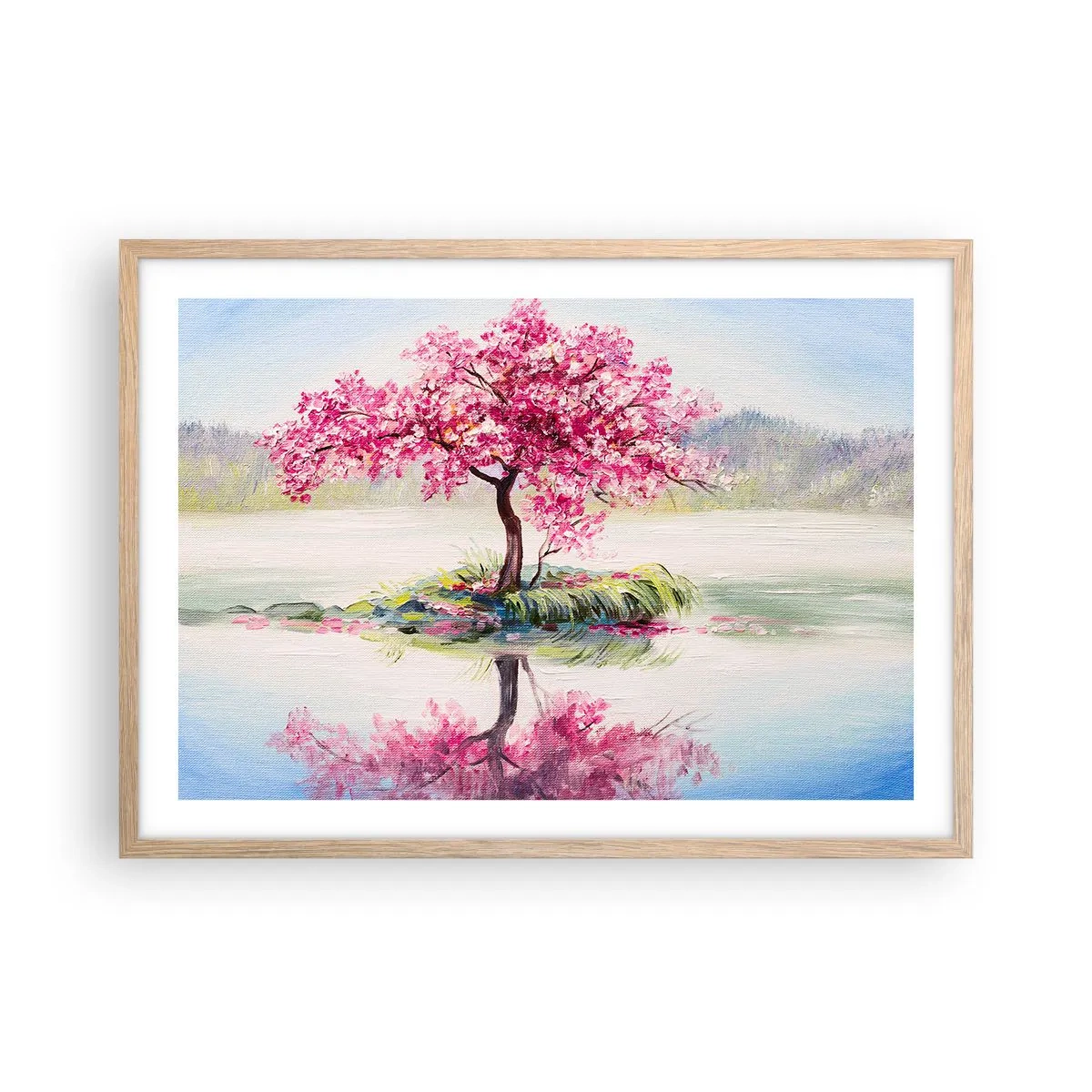 Póster en marco roble claro - Una celebración de la primavera - 70x50 cm