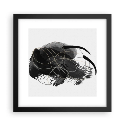 Póster en marco negro - Salió de la negrura - 30x30 cm