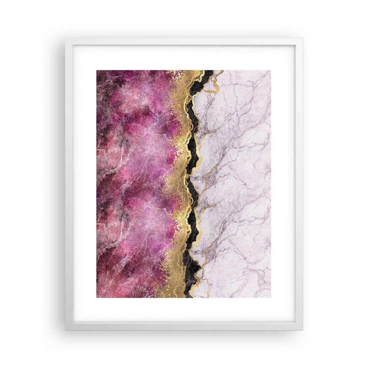 Póster en marco blanco - En la frontera - 40x50 cm