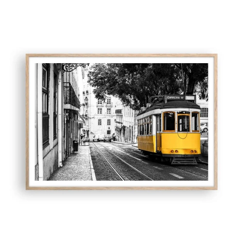 Póster en marco roble claro - Y un fado de fondo - 100x70 cm