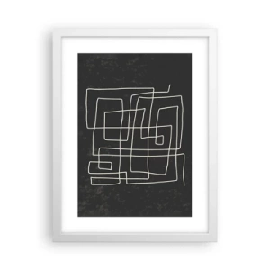 Póster en marco blanco - No es tan sencillo - 30x40 cm