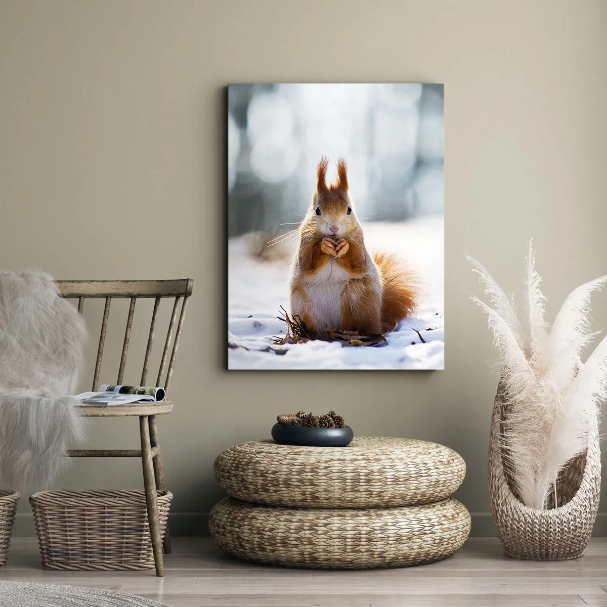 Cuadro sobre lienzo - Impresión de Imagen - ¿Qué estás mirando? - 65x120 cm