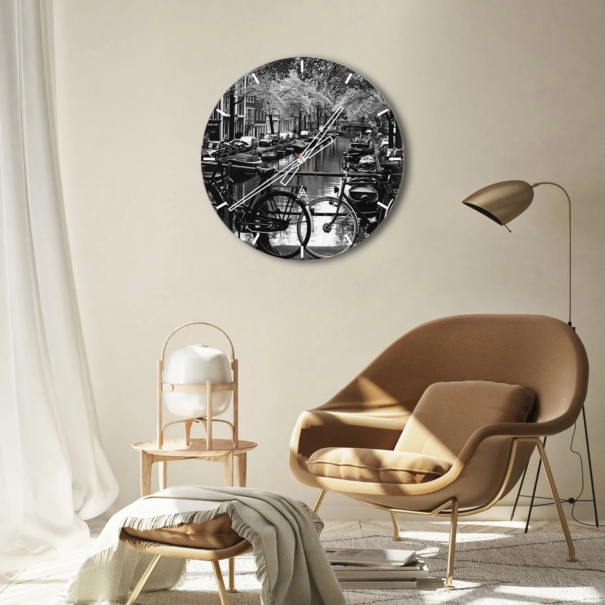 Reloj de pared - Reloj de vidrio - Una visión muy holandesa - 40x40 cm