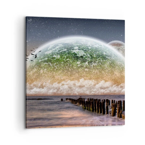 Cuadro sobre lienzo - Impresión de Imagen - Y el mundo emergió del agua - 60x60 cm