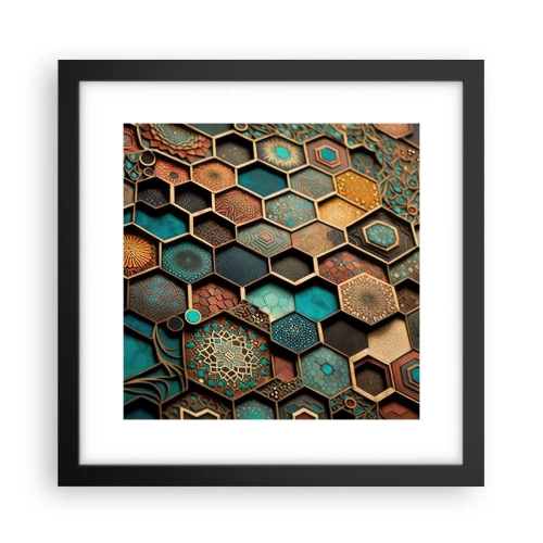 Póster en marco negro - Ornamentos árabes - 30x30 cm