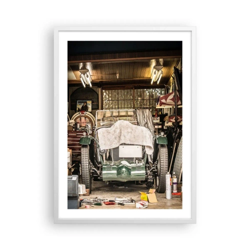 Póster en marco blanco - Volver al pasado - 50x70 cm