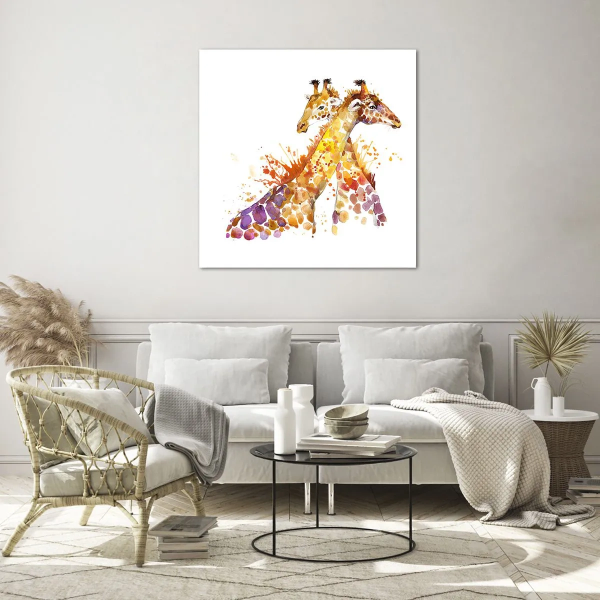 Cuadro sobre vidrio - Impresiones sobre Vidrio - ¿Esto es amistad o es amor? - 70x70 cm