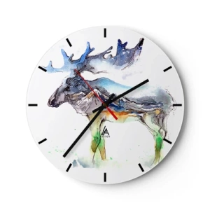 Reloj de pared - Reloj de vidrio - El héroe de un cuento de invierno - 40x40 cm