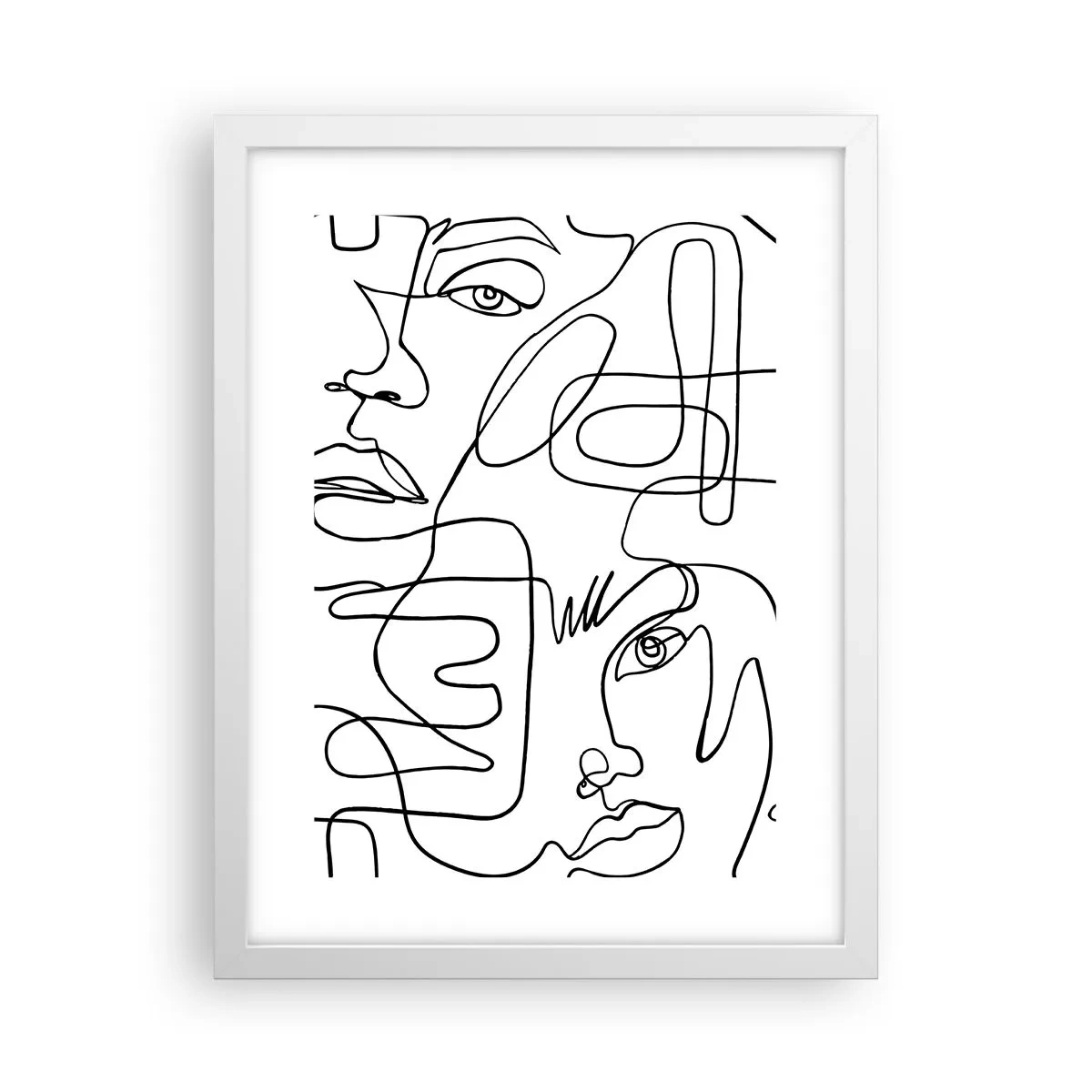 Póster en marco blanco - Entre emociones enredadas - 30x40 cm