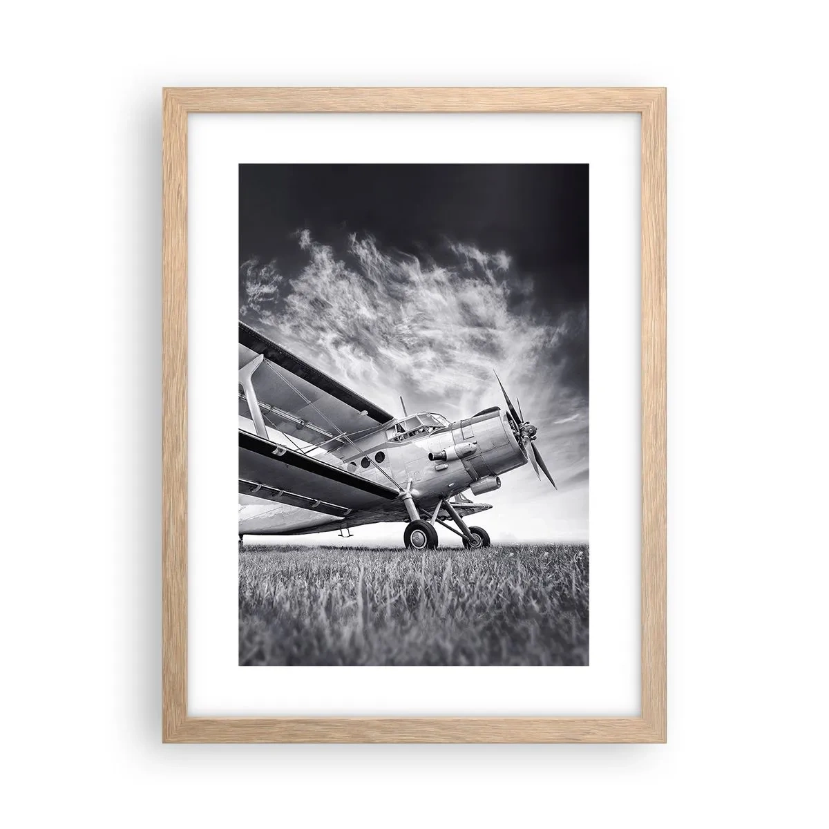 Póster en marco roble claro - El vagamundo alado - 30x40 cm