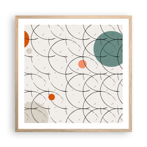 Póster en marco roble claro - Con espíritu pop-art - 60x60 cm