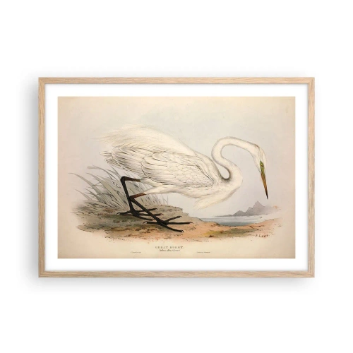 Póster en marco roble claro - Dama de los juncos - 70x50 cm