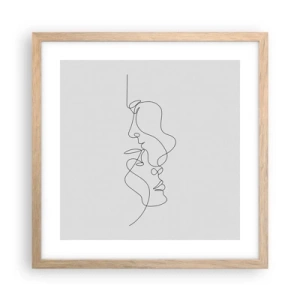 Póster en marco roble claro - El calor de los deseos lúgubres - 40x40 cm