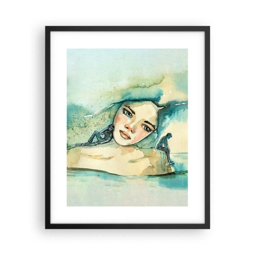 Póster en marco negro - ¿Soy azul? - 40x50 cm