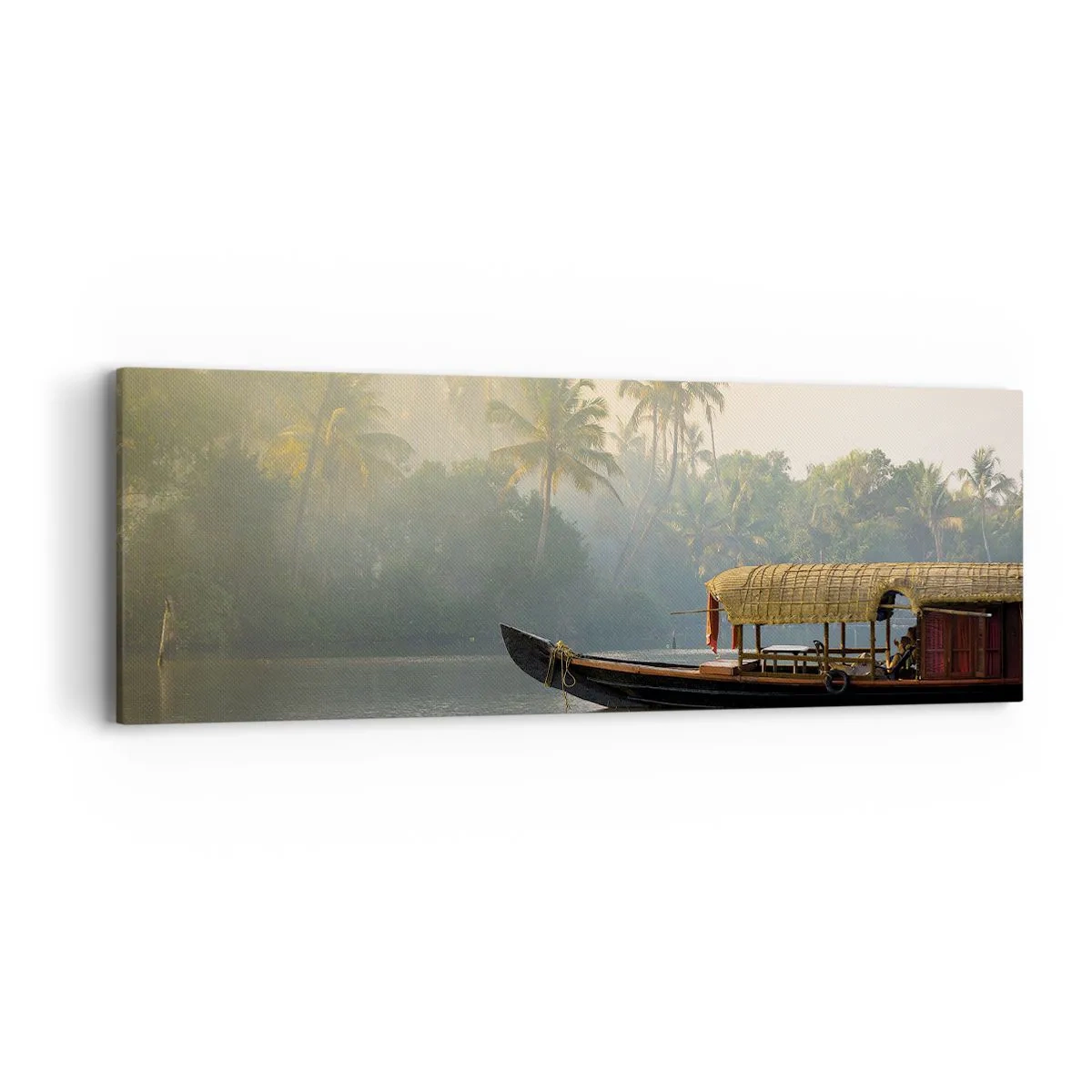 Cuadro sobre lienzo - Impresión de Imagen - Casa en el río - 90x30 cm