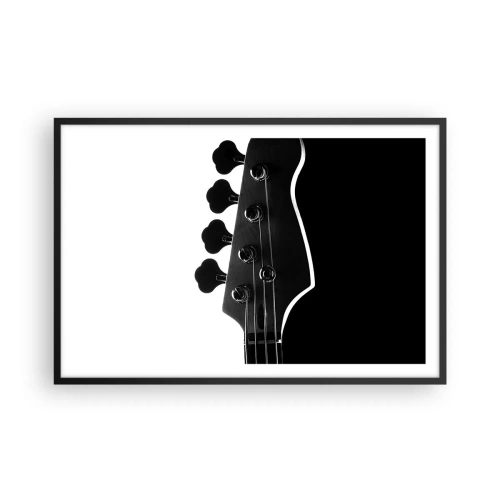 Póster en marco negro - Silencio musical - 91x61 cm