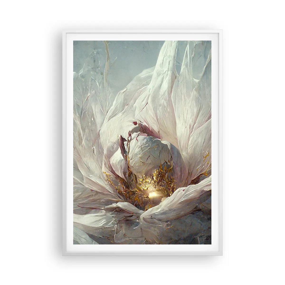 Póster en marco blanco - Florece una vez cada cien años - 70x100 cm