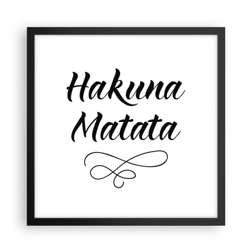 Póster en marco negro - El mejor consejo - 40x40 cm