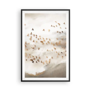 Póster en marco negro - Es hora... - 61x91 cm