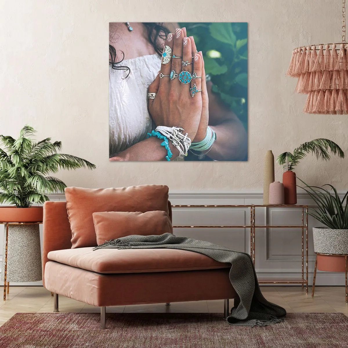 Cuadro sobre lienzo - Impresión de Imagen - Conocimiento interior - 60x60 cm