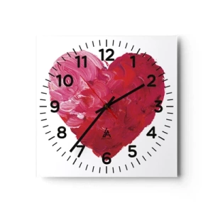 Reloj de pared - Reloj de vidrio - All you need is love - 40x40 cm
