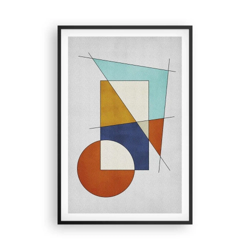 Póster en marco negro - Abstracción: diversión modernista - 61x91 cm