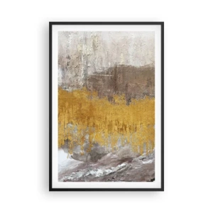 Póster en marco negro - Una ráfaga dorada - 61x91 cm