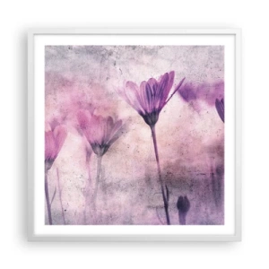 Póster en marco blanco - Sueño de flores - 60x60 cm