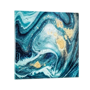 Cuadro sobre vidrio - Impresiones sobre Vidrio - Vórtice azul - 30x30 cm