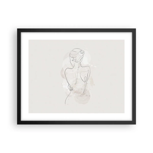 Póster en marco negro - Como un cuerpo sensible - 50x40 cm