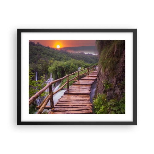 Póster en marco negro - Una belleza inimaginable - 50x40 cm