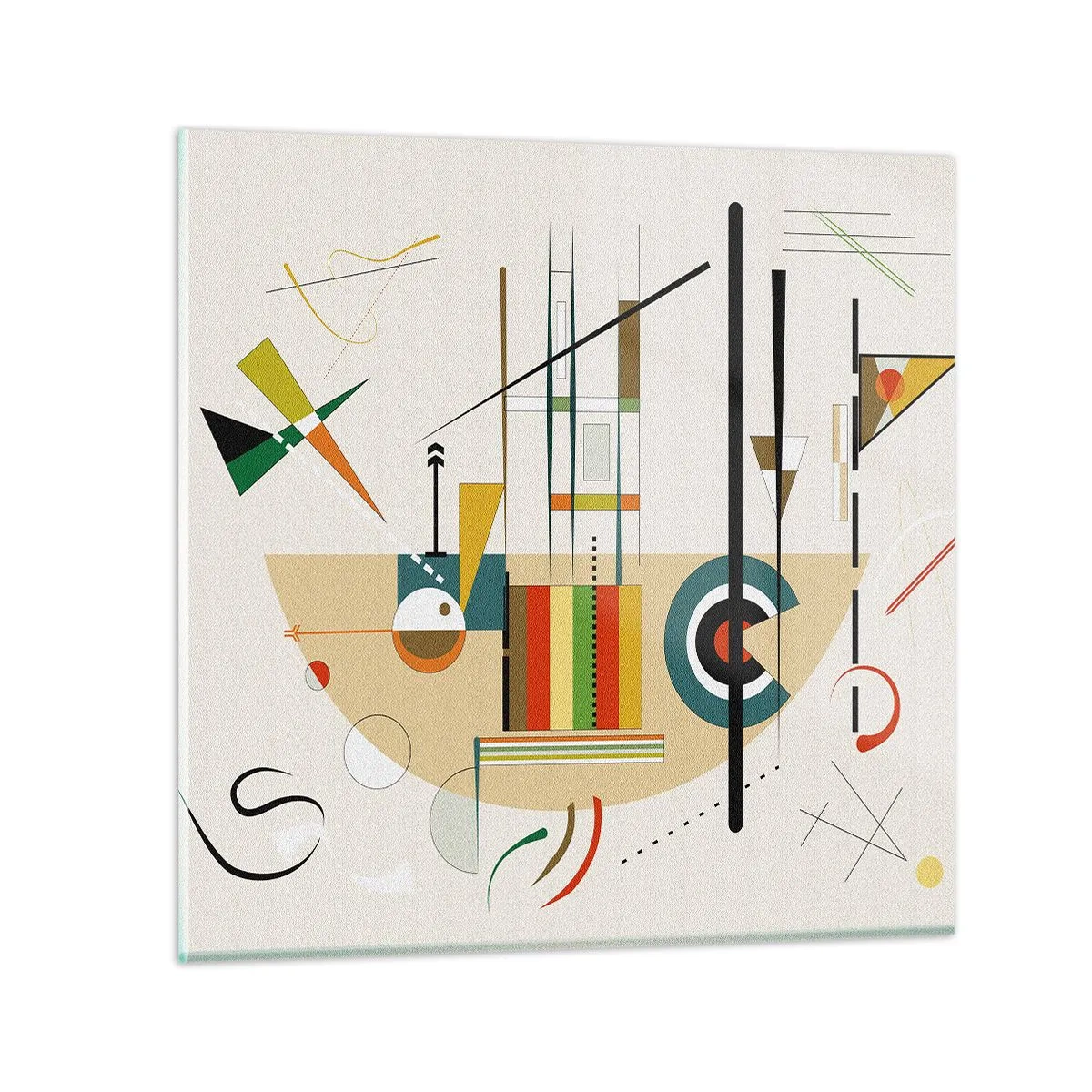 Cuadro sobre vidrio - Impresiones sobre Vidrio - Y el mundo ríe - 30x30 cm