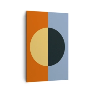 Cuadro sobre lienzo - Impresión de Imagen - Abstracción geométrica con colores contrastantes. - 80x120cm - Una composición de calidez y frescura - Decoración de pared moderna para salón y dormitorio ARTTOR