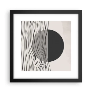 Póster en marco negro - Media composición - 30x30 cm